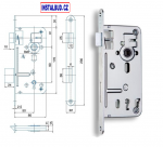 HOBES zámek 536,  90/80 klíč obyčejný, šířka čela 22mm 1H248002030