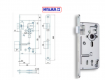 HOBES zámek 536C,  90/80 klíč obyčejný, šířka čela 20mm 1H248003010